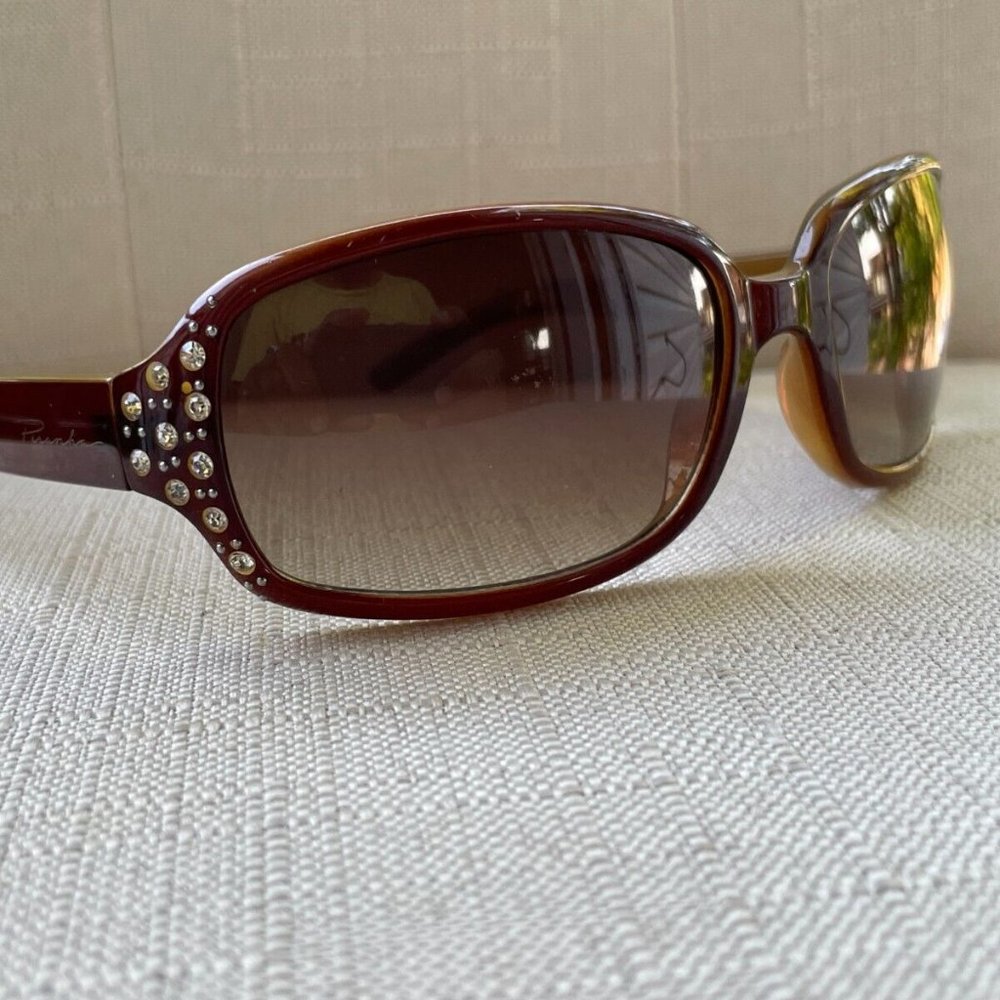 Piranha Women Sunglasses Brown Frame Crystals Accent Ladies Eye Wear Shades